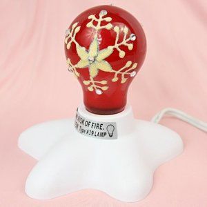Shangpin Lighting Electric Night Light Base Red Bulb Christmas Snowflake Splat